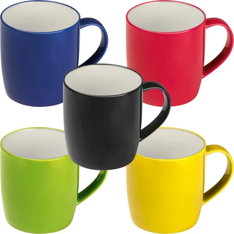 Bedruckte Keramiktasse mit Blumenmotiv – Werbeartikel Drinkware von Printraum